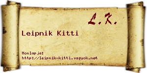 Leipnik Kitti névjegykártya